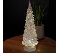 Samuel Alexander 30Cm Dual Powered Light Up Christmas Tree Water Spinner With Warm White Leds