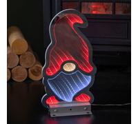 Samuel Alexander 30Cm Infinity Light Up Christmas Gonk Decoration With Red & White Leds On Metal Base