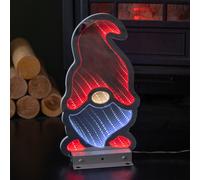 Samuel Alexander 30cm LED Infinity Christmas Gonk Decoration with Red Hat & Metal Base Samuel Alexander Red