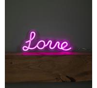 Samuel Alexander 30cm Light up Neon Effect Love Sign in Pink with 111 LEDs