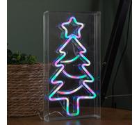 Samuel Alexander 30Cm Light Up Rgb Neon Flex Christmas Tree Decoration