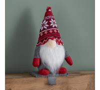 Samuel Alexander 30Cm Plush Gnome Gonk Christmas Stocking Holder Decoration With Grey Body
