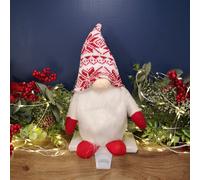 Samuel Alexander 30Cm Plush Gnome Gonk Christmas Stocking Holder Decoration With White Body