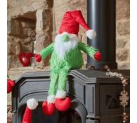 Samuel ALEXANDER 30cm Soft Green Fur Christmas Sitting Gronk Decoration with Dangly Legs