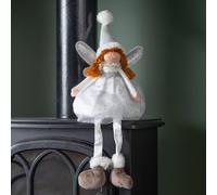 Samuel Alexander 30cm Soft White Fairy Magic Christmas Decoration with Dangly Legs Samuel Alexander White
