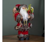 Samuel Alexander 30Cm Standing Traditional Santa Claus Christmas Decoration With Gift Sack