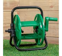Samuel Alexander 30m Portable Garden Hose Pipe Storage Reel with Crank Handle in Green Samuel Alexander Green