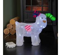 Samuel Alexander 31Cm Battery Operated Light Up The Snowdog Christmas Acrylic Decoration With Ice White Leds