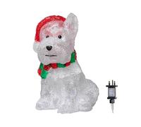 Samuel ALEXANDER 31cm Light up Acrylic Christmas Westie Dog Decoration with 40 White LEDs
