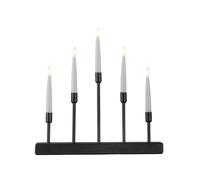 Samuel Alexander 32cm Black Metal Christmas Candlebridge with 5 Warm White LEDs Samuel Alexander Black