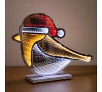 Robin Christmas Infinity Mirror Light USB LED Decoration