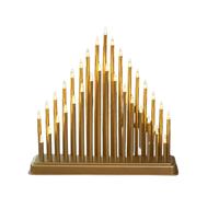 Samuel Alexander 33cm Gold Light up Christmas Candle Bridge with 33 White LEDs Samuel Alexander Gold