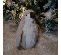 Samuel Alexander 33cm Indoor Standing White Bristle Penguin Christmas Decoration