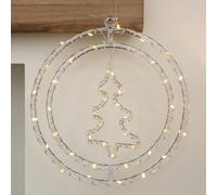 Samuel Alexander 33cm Light up Hanging Christmas Tree Ring with Warm White LEDs Samuel Alexander White