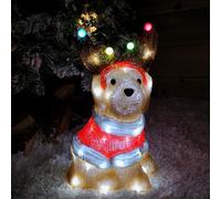 Samuel ALEXANDER 33cm Lit Acrylic Dog Outdoor Christmas Decoration with 40 LED