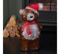 Samuel Alexander 34cm Battery Operated Light up Christmas Ice Teddy with White LEDs Samuel Alexander Multicolor