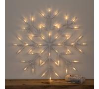 Samuel Alexander 34cm Battery Operated Light up Christmas Snowflake in White Samuel Alexander White