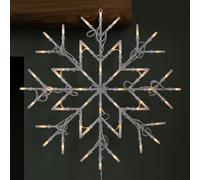 Samuel Alexander 34Cm Battery Operated Light Up Christmas Snowflake With 50 Warm White Leds