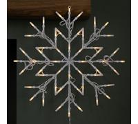 Samuel Alexander 34cm Battery Operated Light up Christmas Snowflake with 50 Warm White LEDs