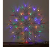 Samuel Alexander 34Cm Battery Operated Light Up Christmas Snowflake With Multi-Coloured Leds