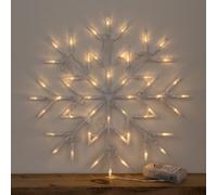 Samuel Alexander 34Cm Battery Operated Light Up Christmas Snowflake With Warm White Leds