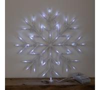 Samuel Alexander 34Cm Battery Operated Light Up Christmas Snowflake With White Leds