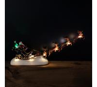 Samuel Alexander 34cm Battery Operated Light up Santa Sleigh with Reindeer Christmas Decoration Samuel Alexander Multicolor