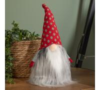 Samuel Alexander 34cm Festive Gonk Cuddly Santa Indoor Christmas Plush Decoration in Polka Dot Hat in Red Samuel Alexander Red