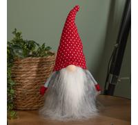 Samuel Alexander 34cm Festive Gonk Cuddly Santa Indoor Christmas Plush Decoration in Spotty Hat in Red Samuel Alexander Red