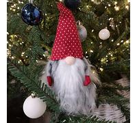 Samuel ALEXANDER 34cm Gonk Cuddly Santa Indoor Christmas Plush Decoration in Spotty Hat