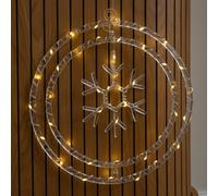 Samuel Alexander 34Cm Light Up Christmas Snowflake Ring With Warm White Leds