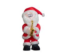 Samuel Alexander 35cm Animated Dancing Santa with Saxophone Decoration in Red Samuel Alexander Red
