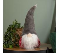 Samuel Alexander 35Cm Battery Operated Light Up Christmas Gonk With Grey Hat & Red Body