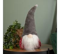Samuel Alexander 35cm Battery Operated Light up Christmas Gonk with Grey Hat & Red Body Samuel Alexander Grey