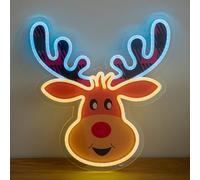 Samuel Alexander 35Cm Light Up Rudy Reindeer Christmas Decoration Usb Led Neon Sign
