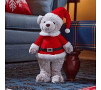 Samuel Alexander 35Cm Plush Standing Teddy Santa Christmas Decoration