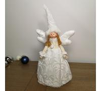 Samuel Alexander 35Cm Premier Christmas Tree Top Angel Decoration In White