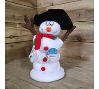 Samuel Alexander 35cm Sherbert Christmas Singing & Dancing Snowman Animated Xmas Decoration Gift in White Samuel Alexander White