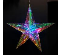 Samuel Alexander 36cm Battery Operated Light up Hanging Christmas Dreamlight Star with 100 White LEDs