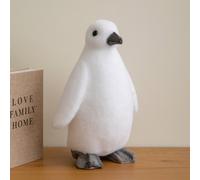 Samuel Alexander 36cm Large Flocked Penguin Christmas Decoration in White Samuel Alexander White