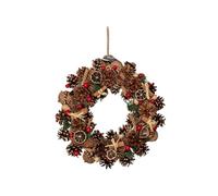 Samuel ALEXANDER 36cm Winter Spice Hanging Christmas Wreath with Pine Cones Red Berries & Dried Fruit
