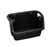 Samuel Alexander 36x 59cm Single Heavy Duty Stackable Pick Bin Crate with Handles in Black | Size: 36x 59 cm Samuel Alexander Black 36x 59 cm
