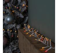 37.5m 1500 LED TreeBrights Christmas String Lights with Timer in Vintage Gold and Red on Clear Cable