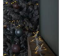37.5m 1500 LED TreeBrights Christmas String Lights with Timer in Warm White on Clear Cable