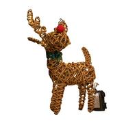 Samuel ALEXANDER 37cm Battery Operated Light up Brown Christmas Reindeer with Red Nose & 40 Warm White LEDs