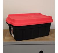 Samuel ALEXANDER 37L Black and Red Tuff Stackable Storage Box with Lid and Carry Handles