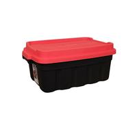 Samuel Alexander 37L Black & Red Tuff Stackable Storage Box with Lid & Carry H&les Samuel Alexander Black