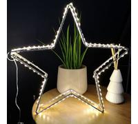 Samuel Alexander 38Cm Led Dewdrop Open Star Indoor Outdoor Christmas Decoration In Warm White