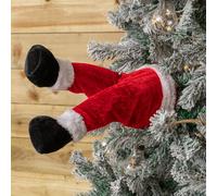 Samuel Alexander 38cm Santa's Stuck Animated Christmas Tree Decoration in Red Samuel Alexander Red