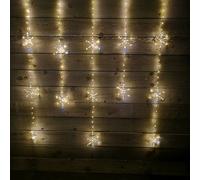 Samuel Alexander 390 LED 1.2m x 1.3m Twinkling Snowflake LED Curtain Christmas Lights Decoration in Warm White